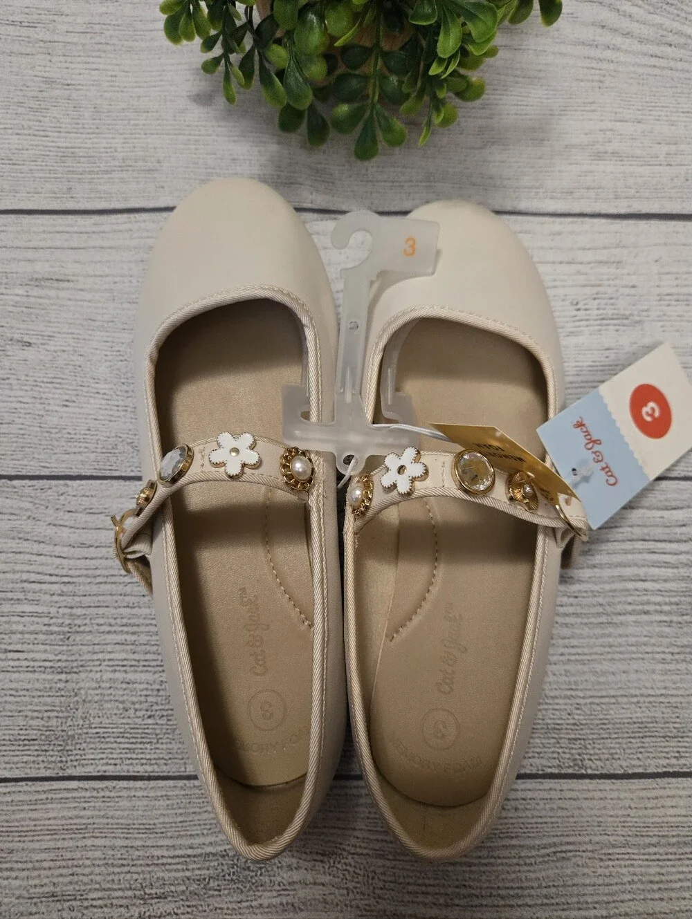 Cat & Jack Kids' Marla Charm Ballet Flats